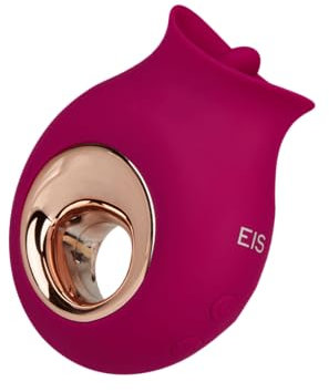 EIS, Vibrator; Auflegevibrator, Zungenvibrator aus Silikon, 9,4 cm, wasserdicht, wiederaufladbar, 9 Leckprogramme, 9 Vibrationsprogramme