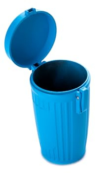 HIBRON 1 Und Cenicero Portátil y Duradero, Forma de Cubo de Basura con Tapa, Hecho de Aleación de Aluminio. Conveniente para tu Coche y en Cualquier Momento,Color aleatorio.