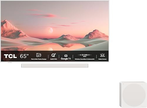 TCL NXTVISION A300 PRO 65 Zoll QLED PRO Fernseher, 4K UHD Art TV, Magnetisches Rahmendesign, Ai”Art Kunstgalerie, Mattes Display, Google Smart TV
