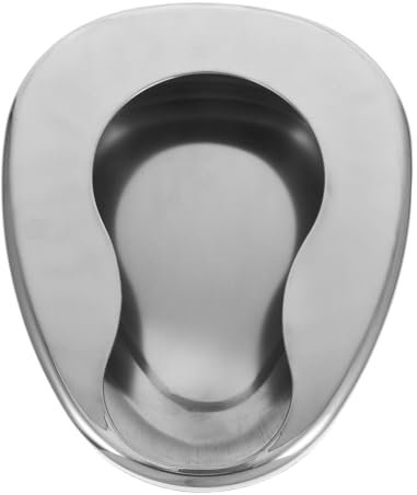 Beaupretty Padella Leggera in Acciaio Resistente Per Anziani Donne Uomini Wc Portatile Utilizzabile Notturna e Pratica in Vari Contesti