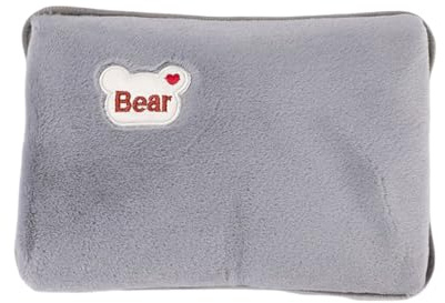 Borsa Acqua Calda Elettrica in Peluche Morbido, Riscaldamento Rapido e Mantenimento Calore, Ideale per Scaldamani e Scaldapiedi, Dolori Mestruali e Muscolari, Uso in Casa, Ufficio o Viaggi