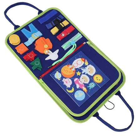 Fockety Livre D'activités en Feutre, Jouet éducatif de la Carte Sensorielle avec des Couleurs Vibrantes pour Les Tout-Petits âgés de 0 à 6 Ans, Tissu en Feutre Doux pour Une motricité
