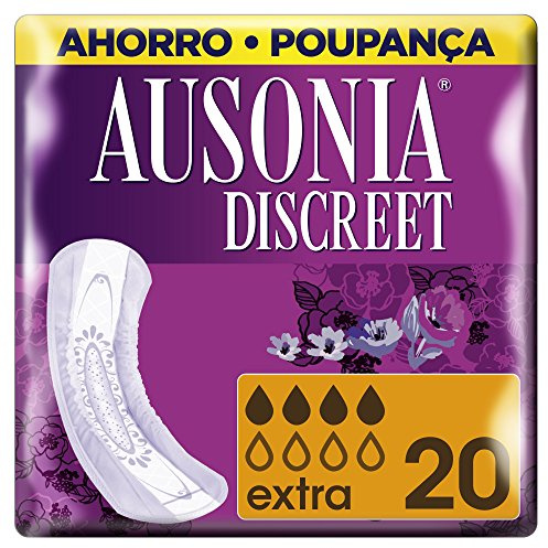 Ausonia Discreet Compresas, Extra, Pack de 20,Para Pérdidas De Orina Para Mujer, Protección Completa*, Discreción Increíble