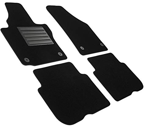 MTM SP-3799 Tapis sur Mesure en Velour pour Volkswagen Touran (1T) 5 sièges 03.2003>2014, black