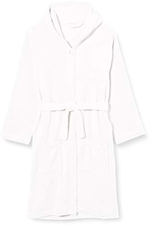 Playshoes Unisex Kinder Fleece-Bademantel Morgenmantel, natur, 146/152