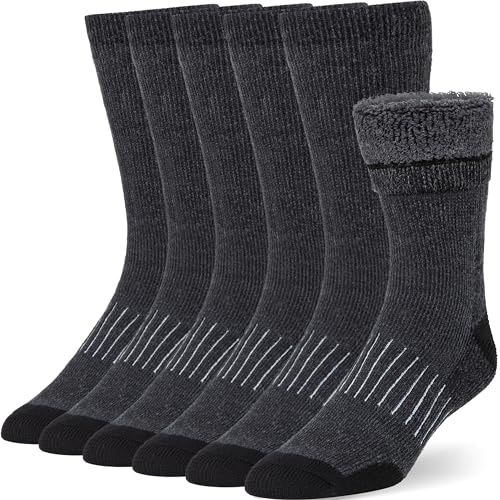 Buttons & Pleats Wool Socks for Men & Women Winter Warm Cozy Thermal Merino Boot Hiking Sock ML