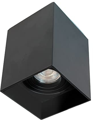 wonderlamp - Foco techo de Superficie Negro, Foco orientable 30º, Bombilla GU10, IP20, Classic