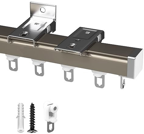 LIYI929GP Riel De Cortina para Dormitorio Balcón Pérgola Cenador Cortinas Bañera Exterior, Nanos Pista Silenciosa, Sistemas De Cortina para Riel, Riel De Cortina Caravana O Divisor De Habitaciones