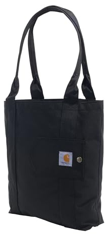 Carhartt Vertical Open Tote, Durable Water-Resistant Tote Bag, Black