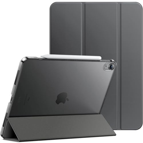 JETech Custodia per iPad Air 13 Pollici M4/M3/M2 (2026/2025/2024), Sottile Supporto Rigido Retro Conchiglia Intelligente Cover con Auto Svegliati/Sonno (Grigio Siderale)
