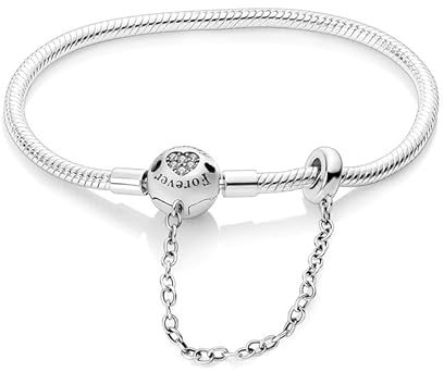 KUNSIR Joyería Pulsera de Mujer plata 925 Compatible con Abalorios, Serpiente Pulsera Compatible con Pandora Abalorios,Los Mejores Regalos para Chicas