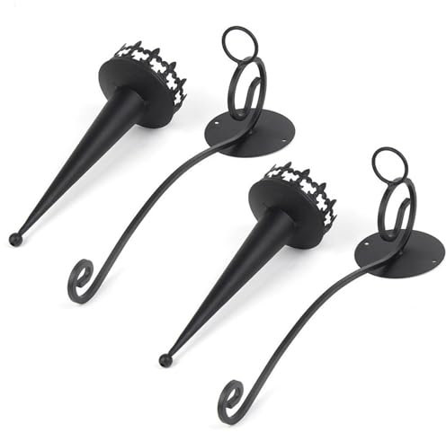 Pilier de torche à montage mural artistique – Supports muraux en métal de fer, bougeoir mural | Support de pilier de torche de chandelier d'art mural, bougeoir de bougie chauffe-plat rétro en métal po