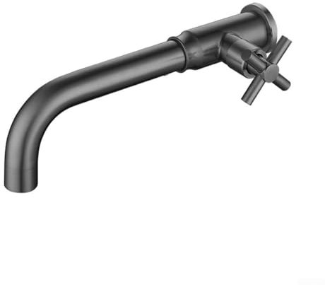 Elegante rubinetto da parete per lavabo in robusto acciaio inossidabile SUS304, perfetto per qualsiasi giardino o piscina (grigio)