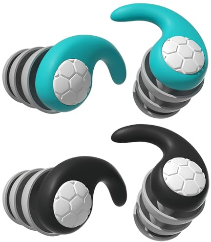 Waterproof Swimming Noise Reduction Sleep Ear Plugs for Adults, 2 Pairs Reusable Soft Silicone Swim Earplugs Perfect for Surfing Working Library