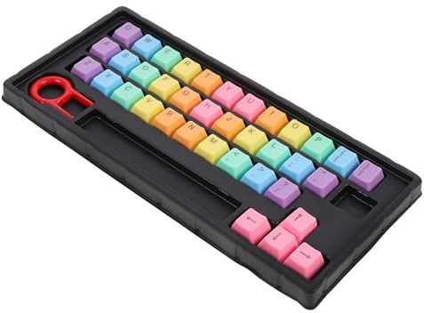 TOGEVAL Kit de Teclas para Teclado Mecánico 37 Piezas OEM Abs Coloridas Arcoíris, para Entusiastas y Gamers, Diseño de Cruz, Duradero y Resistente al Desgaste, Uso en Oficina y Gaming