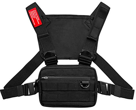Fashion Chest Bags,Tracffy Shoulder Bag Front Pack Chest Rig Crossbody Bags Backpack, Outdoor Streetwear Strap Vest Chest BagsSport Chest Pocket Bag