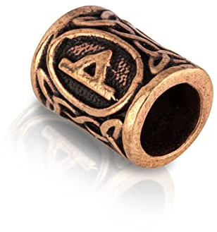 NKlaus Bronze Bartperle Rune Thurisaz Thorn Germanisch Keltisch Wikinger Gothic 3160