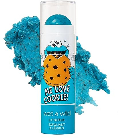 wet n wild Sesame Street Collection Lip Scrub - Vitamin E Enriched, Vegan & Cruelty Free - Me Love Cookie