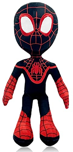 BJPERFMS Miles Morales Kuscheltier, 32CM Miles Morales Plüschtier, Spidey Plüschfigur, Spinne Filmfigur, Spider Boy Plushie, Miles Morales Anime Plush, Comic Figur Spielzeug, Plüschpuppen für Kinder
