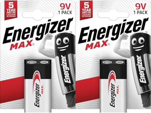 Energizer MAX Alkaline 9V Battery (Pack of 2)
