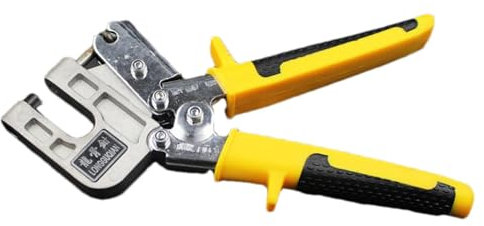 Gkumgwo Crimpadora de pernos de mango, alicates de quilla de acero, crimpadora de abrazadera, abrazadera de perforación de metal, alicates de crimpado de pernos de mango, cabezal de corte de aleación