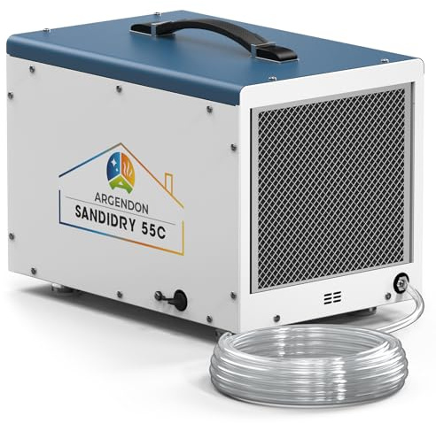 ARGENDON 120 PPD Commercial Dehumidifiers with Pump for Crawlspace, Sandidry 55C