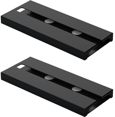 BRIOTA 2 Stück Weinglashalter Plastik, Weinglasregal aus Kunststoff, Hängende Glashalter, Hängender Weinglashalter für KüChe, Bar, Restaurant (Schwarz)