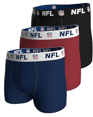 NFL Herren Shield 3pk Boxers, Navy-red-Black, M EU
