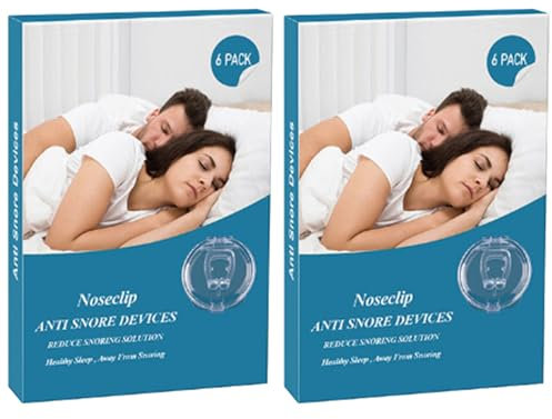 Clip Nasal Antirronquidos,Antirronquidos Para Dormir,Reutilizable Pinza Nasal Antirronquidos,Dilatadores Nasales,Anti Ronquidos Mejora La Respiración,Dispositivos Anti Ronquidos de Silicona 12PC