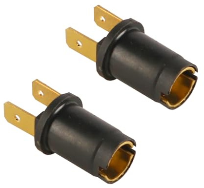 Laroal Lot de 2 Supports d'éclairage pour Instruments de Camion 170790, Support d'ampoule pour feu latéral pour Ampoules 6 V/12 V/24 V Ba9s 989/233, Support de Lampe à enfoncer