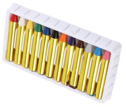 Cosiki 12 Colors Body Face Paint Sticks Crayons Set Colorful Painting for Kids, Non- Body Crayons for Creative Patterns, Recycled Packaging for Safe Use