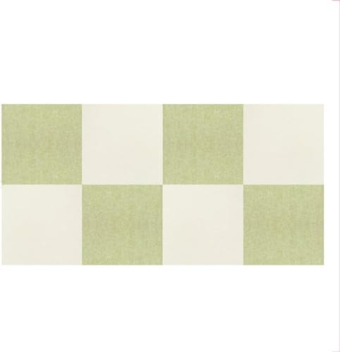 Självhäftande mattor, Mattor 12x12 tum multifunktionella mattor(Qian Green+ivory White)