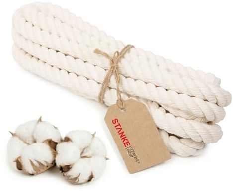 Seilwerk STANKE Baumwollseil 12mm x 10m, Seil, Baumwollkordel, Beige