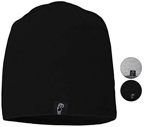 ALPIDEX Baumwollmütze Fleecegefüttert Wintermütze Warme Fleece Mütze Unisex Radfahren Laufmütze Winddicht Sportmütze Atmungsaktiv Running Fahrradmütze, Farbe:Black