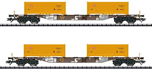 Trix 24138 H0 2er-Set Containertragwagen Erdaushub Stuttgart 21