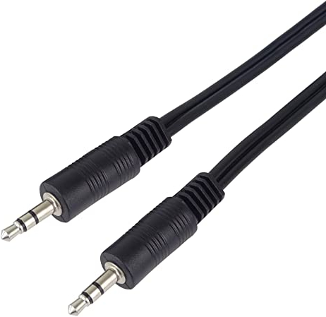 PremiumCord Stereo Jack Cable 1.5 m Stereo Jack Plug to Male Aux Headset Audio Connection Cable for TV Mobile Phones MP3 HiFi Shielded Colour Black