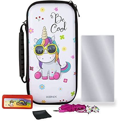 Konix Unik Pack di accessori gaming Starter Kit Nintendo Switch, Switch Lite e Switch OLED - Custodia - Custodia - Protezione Monitor - Auricolari