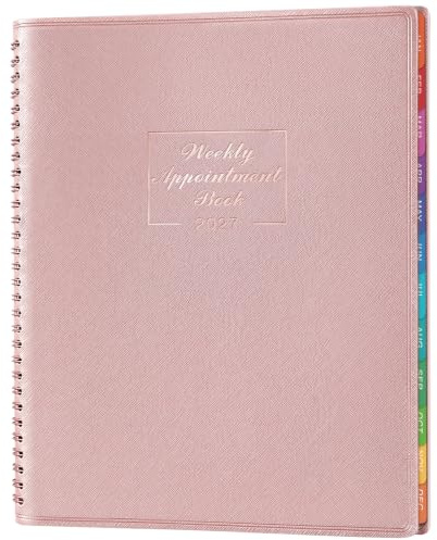 Appointment Book 2026-2027 - JUL 2026 - JUN 2027, 8.4 x 10.6 Weekly Appointment Book 2026-2027, 15-Minute Interval Hourly Planner, Flexible Soft Cover