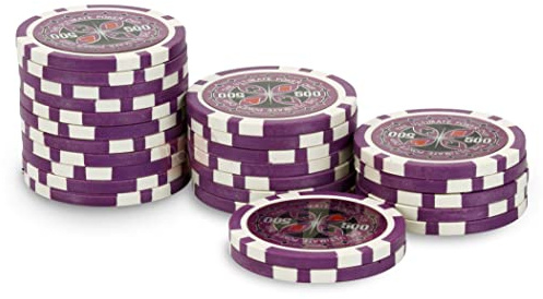 Rouleau 25 jetons Ultimate Poker Chips 500 Violet