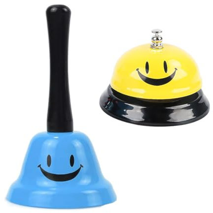 Bangbobi Juego de Campanas de Mesa, Campanas de Mano de Metal y Campanas de recepción de Servicio para restaurantes, cocinas, hoteles y Bares, Base Antideslizante y Resistente a la corrosión