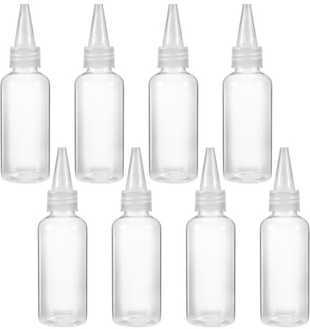 8Pcs Plastic Small Squirt Bottles for Liquids Plastic Squeeze Bottles 50ml