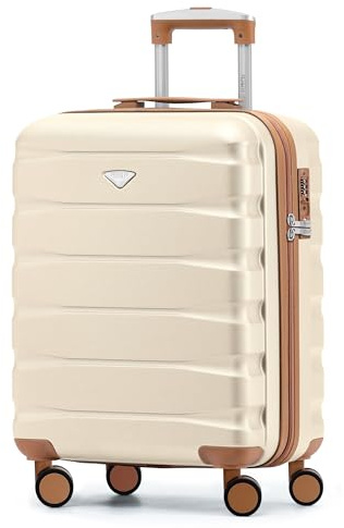 Flight Knight Leichte 4-Rad-ABS-Hartschalenkoffer Handgepack, zugelassen fur uber 35 Fluggesellschaften, einschließlich British Airways, easyJet und maximale Große fur Lufthansa 55 x 40 x 23 cm