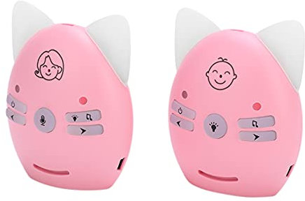 Wireless Audio Baby Monitor Cartoon Design with Two-Way Talk, Musical Night Light, 300m Range (EU Plug( AC))
