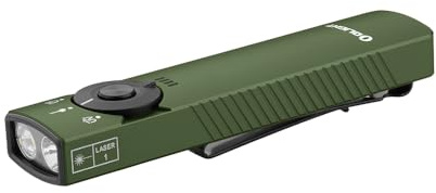 OLIGHT Arkfeld Pro Lampe de Poche EDC Rechargeable, 1300 lm avec Triple Source de Lumière (Blanche, UV 900 mW et Faiseau Vert), Torche Ideale pour Les Interventions d'Urgence en Extérieur​