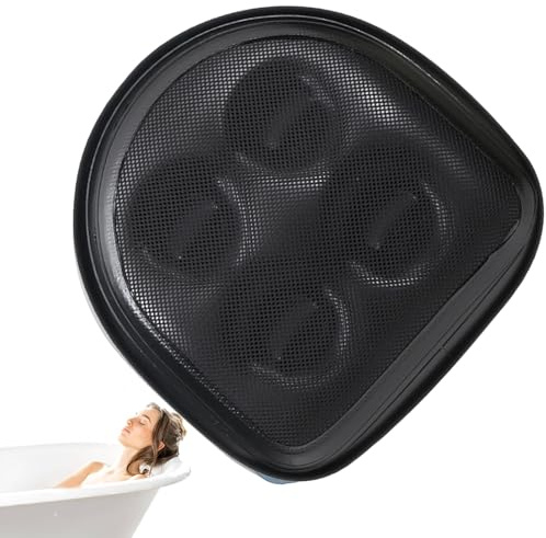 Cojín inflable para asiento de bañera de hidromasaje, silla de asiento inflable, cómodos elevadores de bañera, accesorios para bañeras de hidromasaje para baños relajantes, adultos, negro, azul