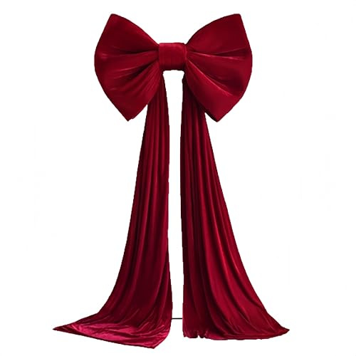 Fiocco decorativo extra large per albero di Natale, 350 x 80 cm, rosso per matrimoni, Natale, festa di compleanno, camera da letto
