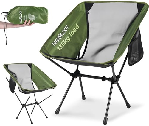 TREKOLOGY Silla Plegable Camping Yizi Go - Silla Plegable Portatil - Silla Playa Plegable Ligera para Acampar - Cadeira De Praia - para Backpacking, Senderismo, Pesca, Playa, Trekking