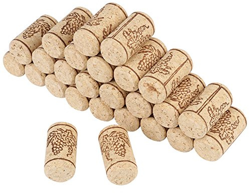 Estink 100 Tapones de corcho natural para vino 22x44mm para almacenamiento y sellado de vino