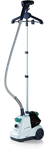 Ariete 6248, Garment Steamer Professionale, Stiratrice Verticale con piastra Acciaio Inox, 4 Livelli Vapore, Vapore continuo, Asta telescopica, Serbatoio 3 L, Accessori inclusi, Bianco