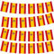 10m Guirlande de Drapeau Espagne avec 30 Double Face Drapeaux Mat Polyester, Personnalisable,pour Oktoberfest Compétitions Européennes de Football,Décoratifs d'extérieur Espagne